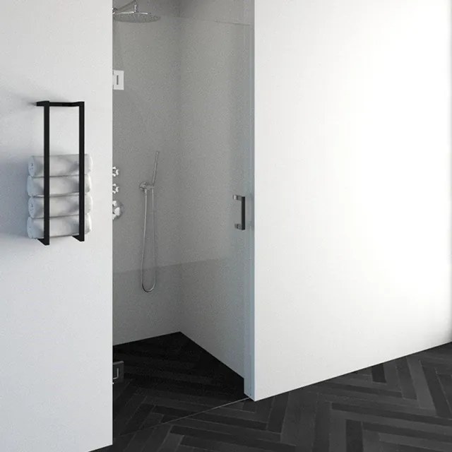 BRAUER Void nisdeur helder glas 80x200 omkeerbaar incl. glascoating chroom GS-VON1H80200CE
