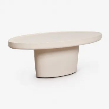 Ovale Tuintafel 110x60 Cm In Cement Darwys Tapioca Beige - Sklum