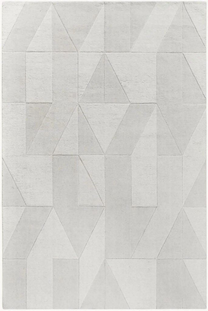 Wollen vloerkleed Ursule met hoog-laag effect