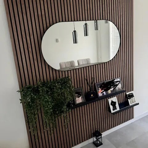 AKU Paneel Akoestisch Vilt Walnoot 270x60x2,1cm - 270 cm x 60 cm x 2.1 cm | 10 kg | Paneli akoestische wandpanelen - AKU Wandpanelen