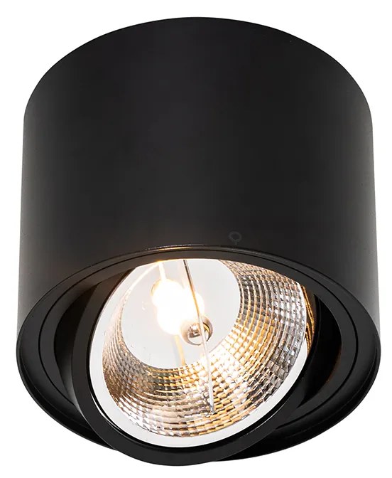 Smart plafondspot zwart draai- en kantelbaar incl. Wifi GU10 111mm - Rondoo Up