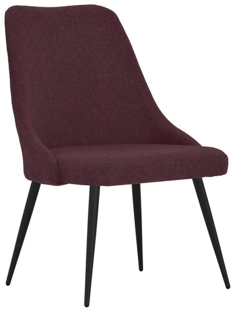 vidaXL Eetkamerstoelen 4 st stof paars