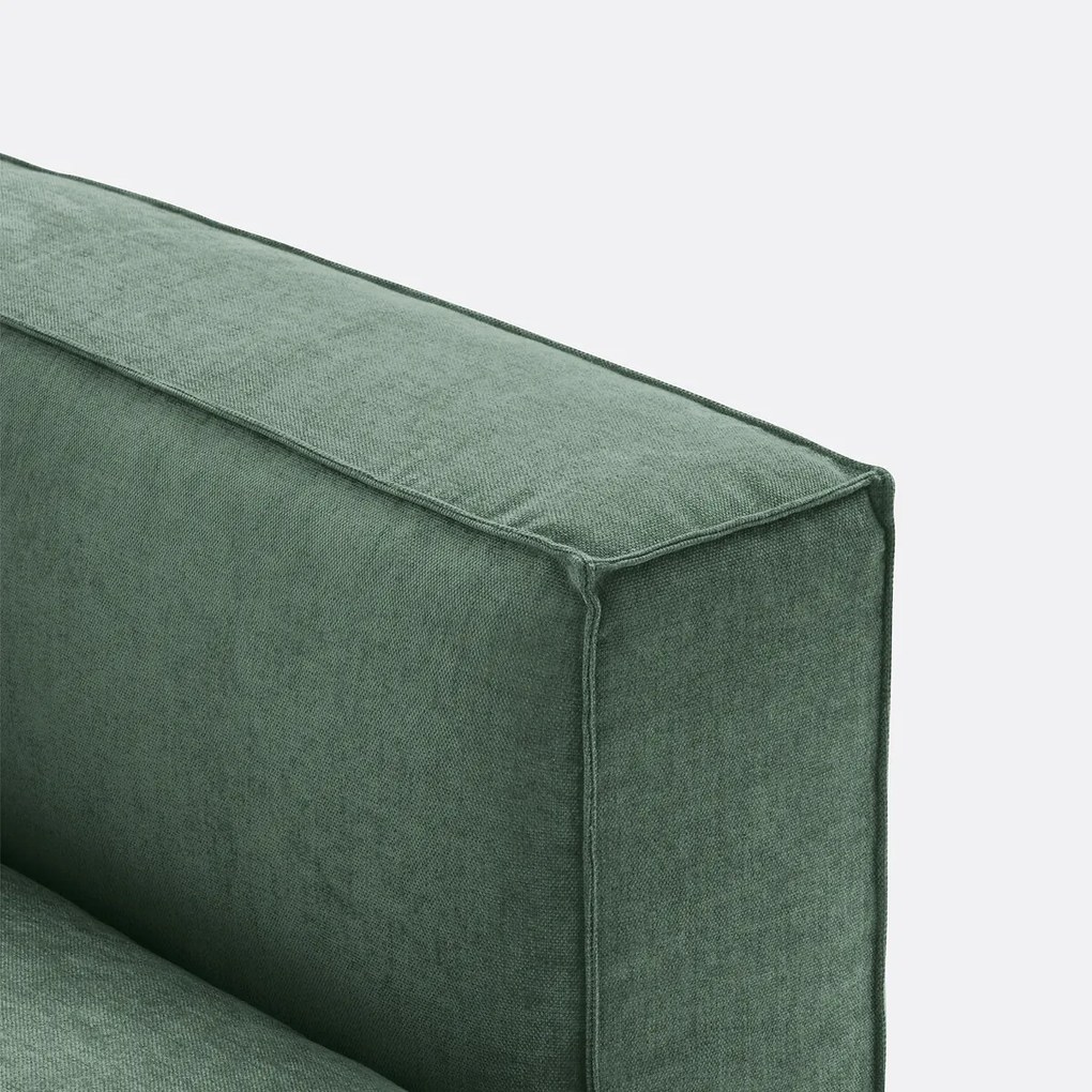 Modulaire longchair van getextureerd fluweel, Seven