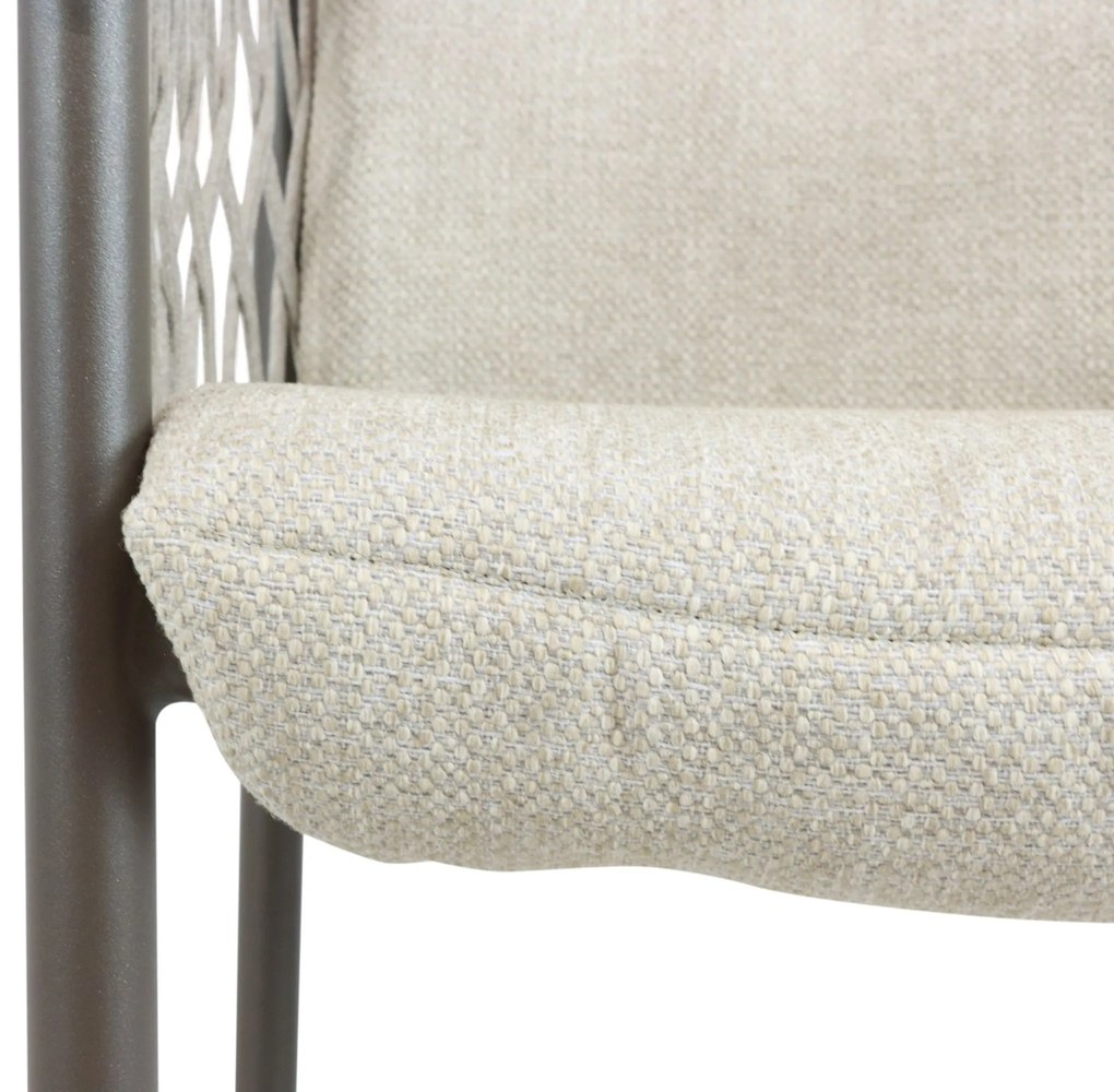 Tuinset 6 personen Aluminium/rope Taupe 4 Seasons Outdoor Allora/Boston