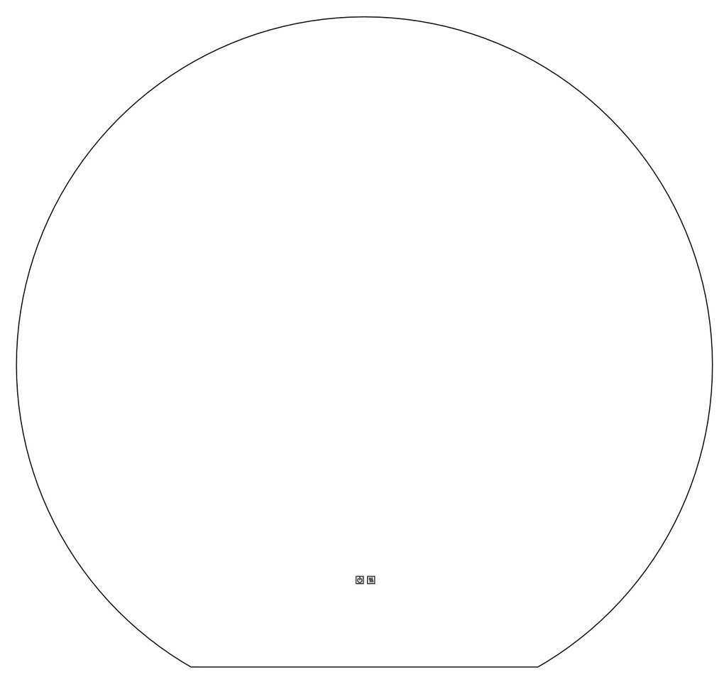 Thebalux M05 spiegel 140x120cm met verlichting en verwarming