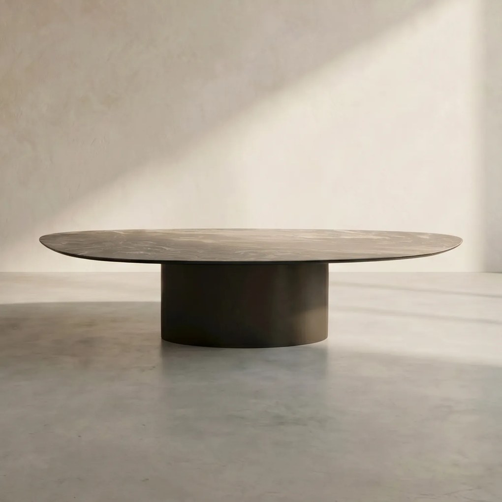 Organische Salontafel Keramiek - 150 X 86cm.