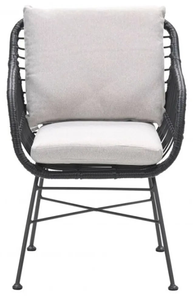 GI Margriet wicker dining tuinstoel - Zwart