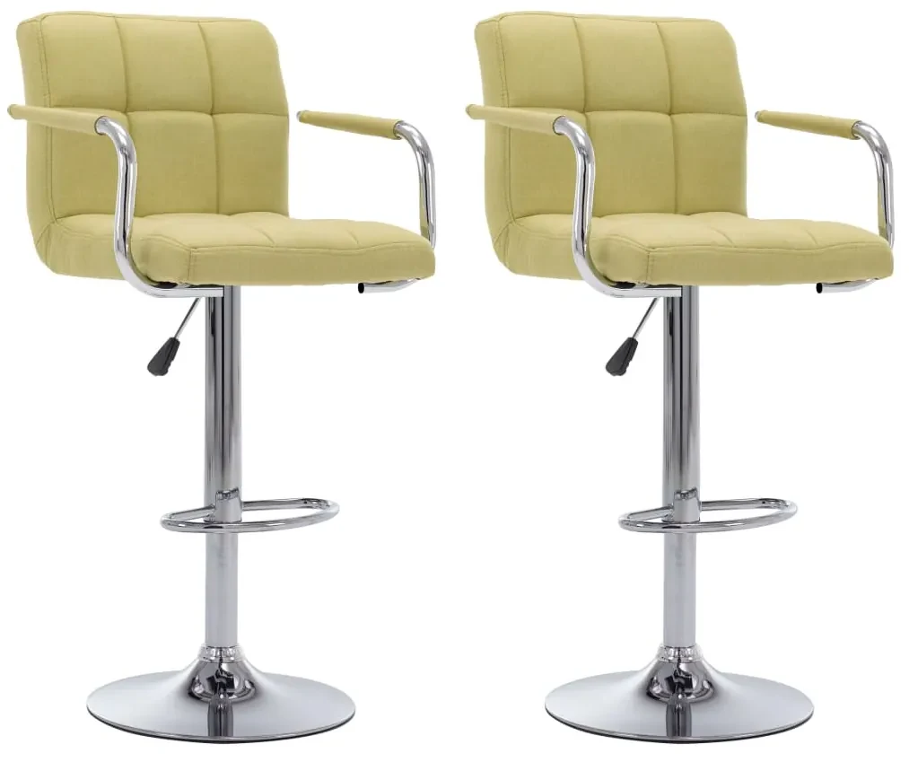 vidaXL Barstoelen 2 st stof groen