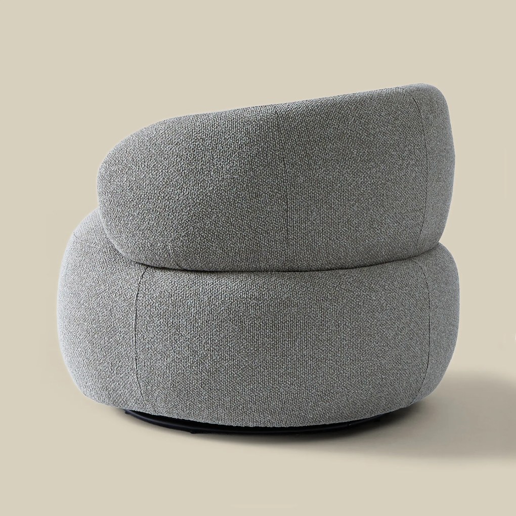 Draaibare Ronde Fauteuil Grijsbruin