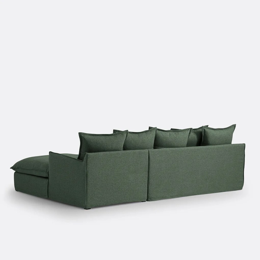 Hoekbank, omvormbaar, afneembare hoes, 4-zit, polyester, Odna