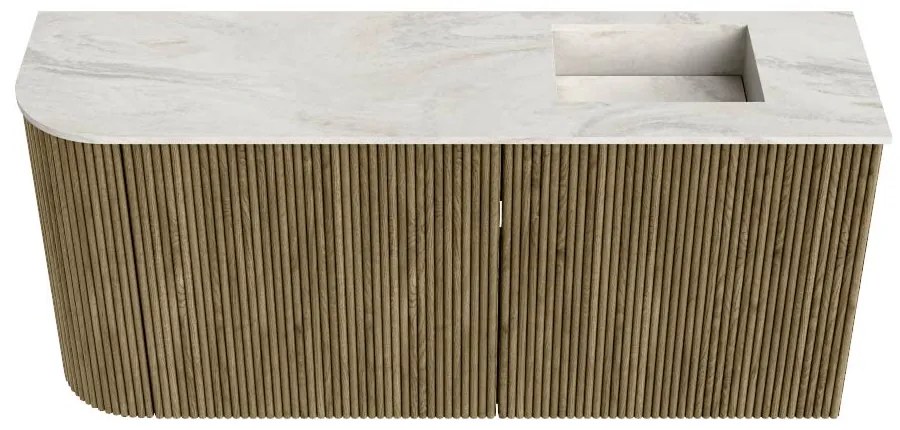Mondiaz Joya DLux 90cm toiletmeubel ronding links dusk met wastafel faye rechts 1 kraangat ostra