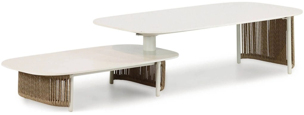 Hoek loungeset 6 personen Aluminium/rope Taupe Coco Colorado