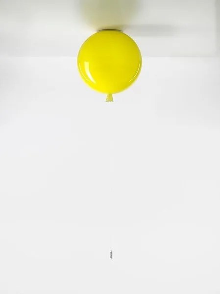 Brokis - Plafondlamp Memory Geel glanzend / Zilver Glas