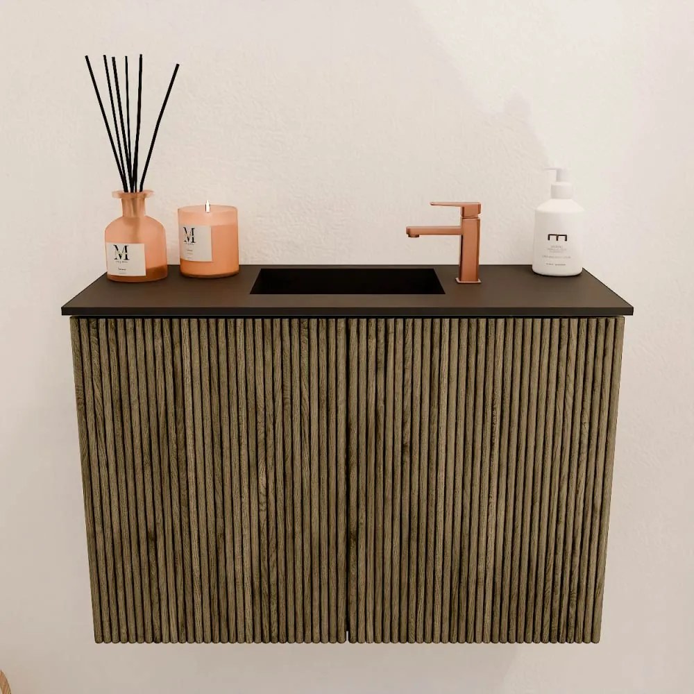 Mondiaz Joya 60cm toiletmeubel dusk met wastafel faye midden 1 kraangat urban