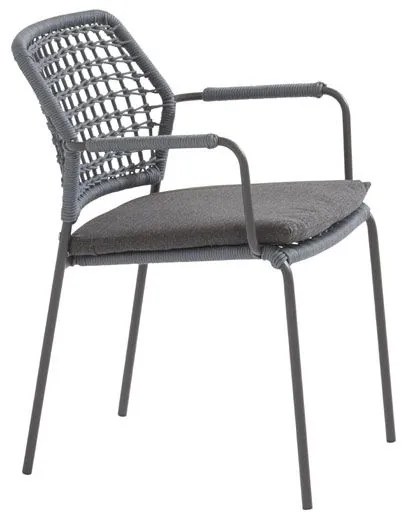 Taste by 4 Seasons Barista tuinset blue met Basso teak tafel Ø 130 cm Tuinset houtkleur weerbestendig