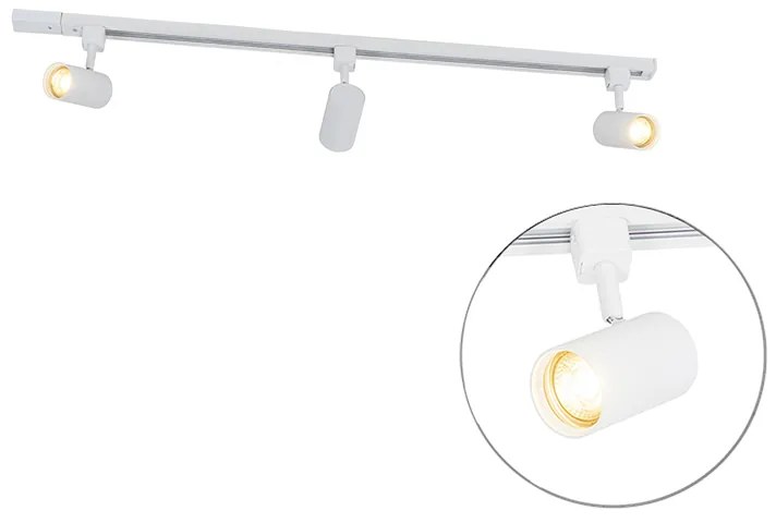 Smart railsysteem wit 1-fase 3-lichts incl. Wifi GU10 - Iconic Jeana Modern GU10 Binnenverlichting Lamp