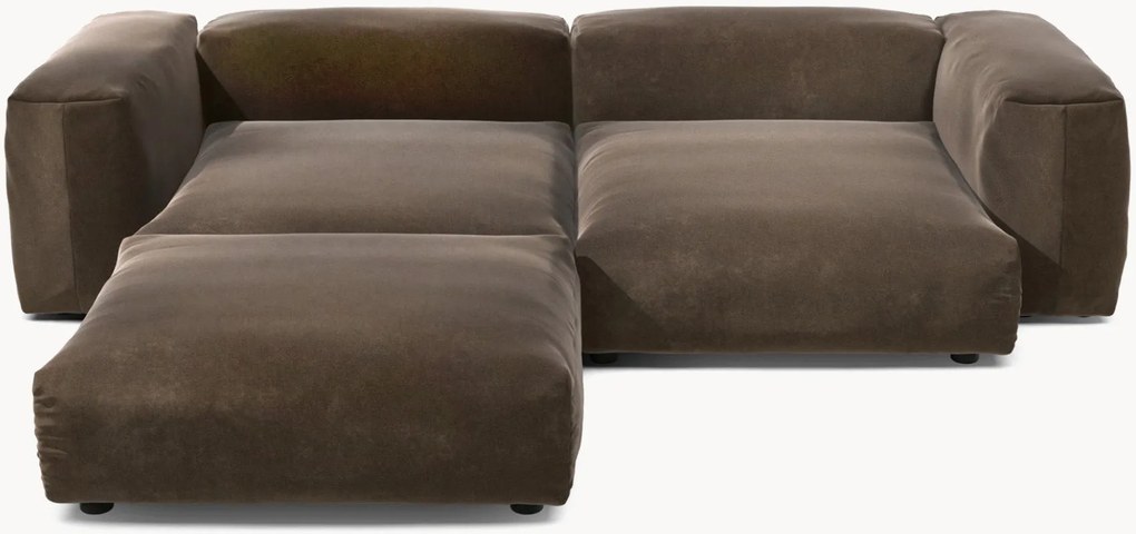 Modulaire hoekbank Vetsak (3-zits) van fluweel