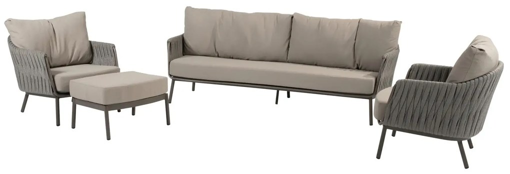 Taste by 4 Seasons Cannes loungeset terre SALE Loungeset bruin weerbestendig