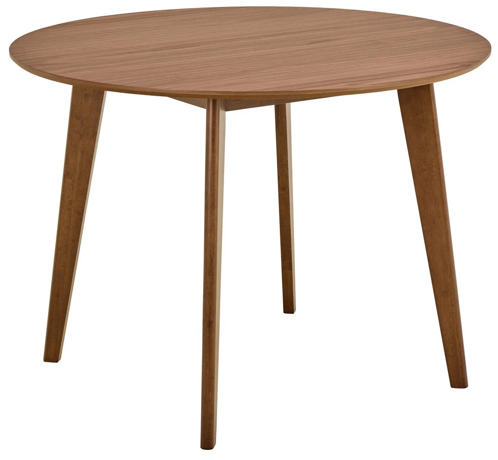ROXY natuurlijke walnoot - RONDE TAFEL VOOR KEUKEN/EETKAMER RETRO