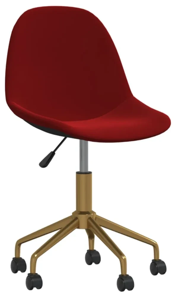 vidaXL Eetkamerstoelen draaibaar 4 st fluweel wijnrood