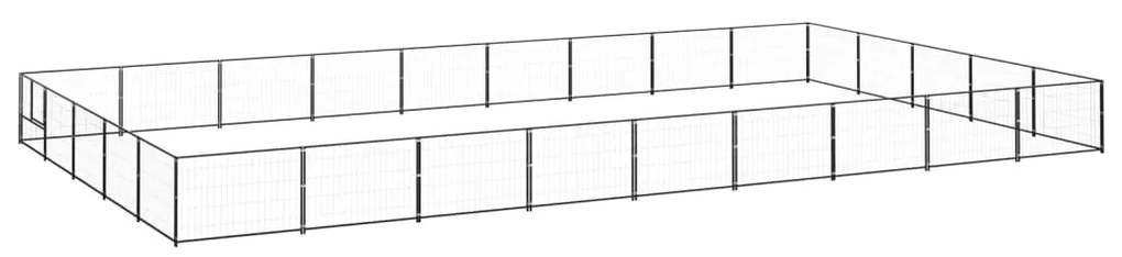 vidaXL Hondenkennel 45 m² staal zwart