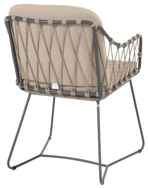 Taste by 4 Seasons Prego tuinstoel antraciet-taupe SALE  Tuinstoel    taupe weerbestendig