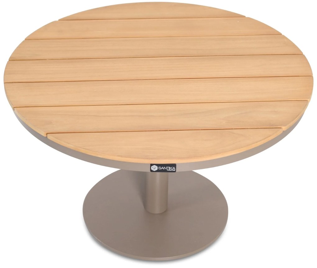 Loungeset tuin 6 personen Aluminium Taupe Santika Furniture Santika
