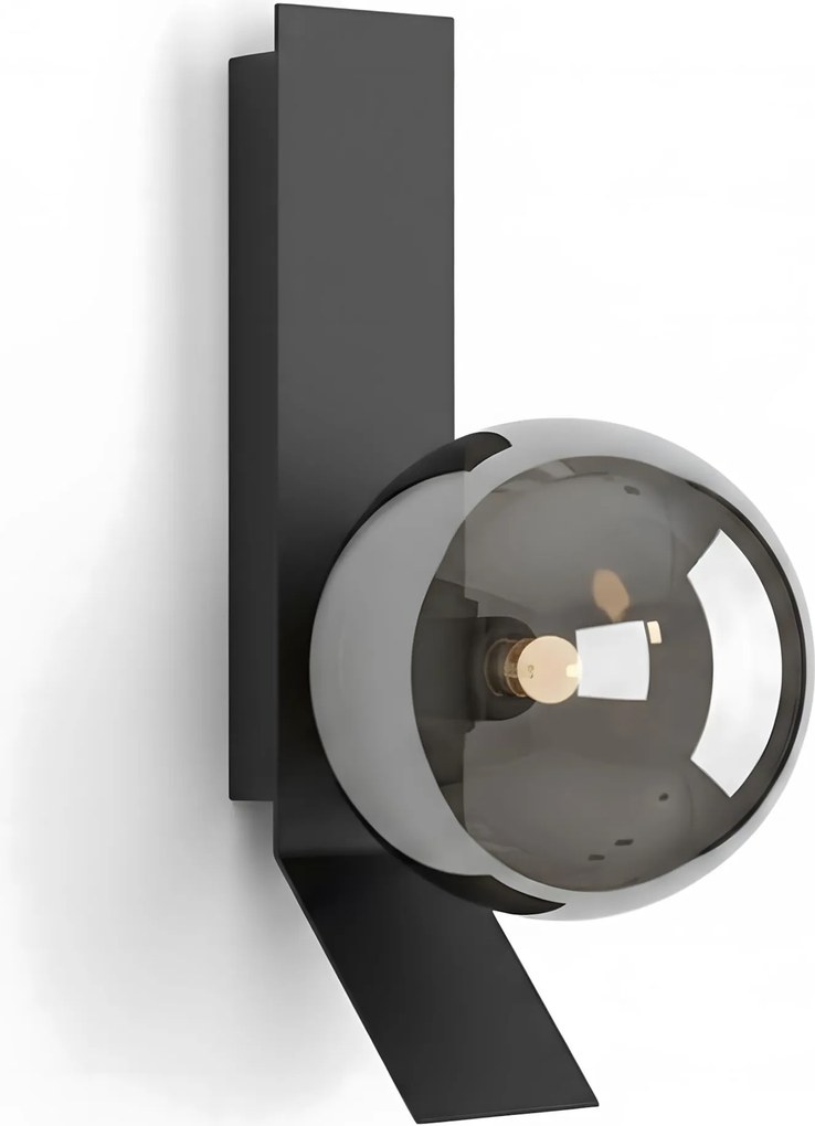 WANDLAMP APP1757-1W ZWART CHROOM