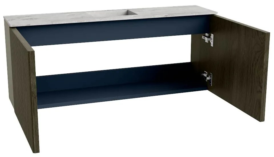 Mondiaz Joya DLux 100cm toiletmeubel shadow met wastafel faye midden zonder kraangat glace
