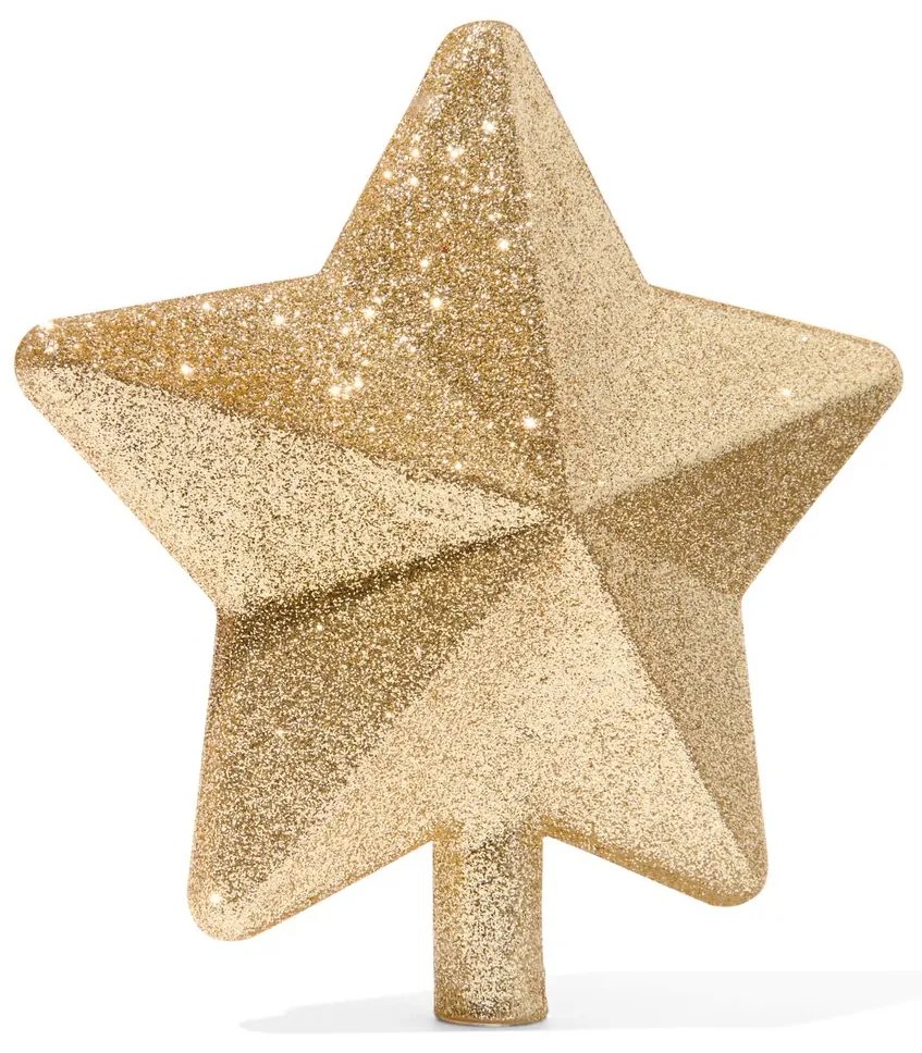 HEMA Kerstpiek 19cm Glas Ster Goud (goud)