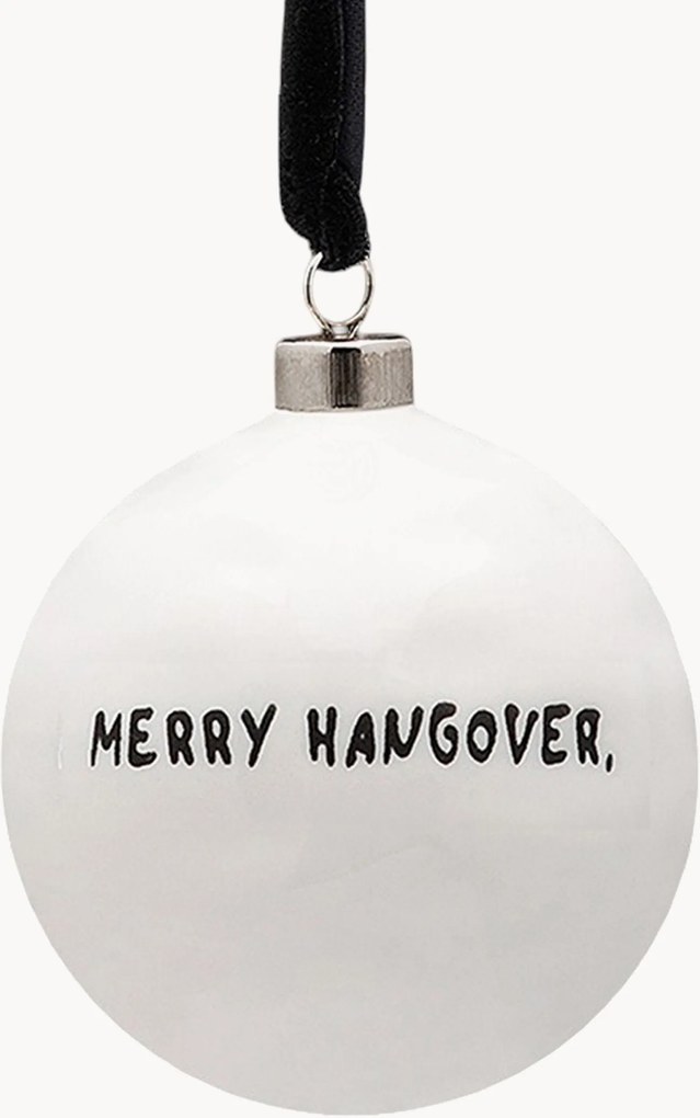Handgemaakte kerstbal Merry Hangover