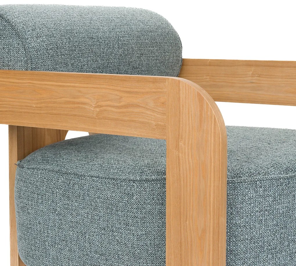 Zuiver Oolong Eiken Fauteuil Modern Design Blauw