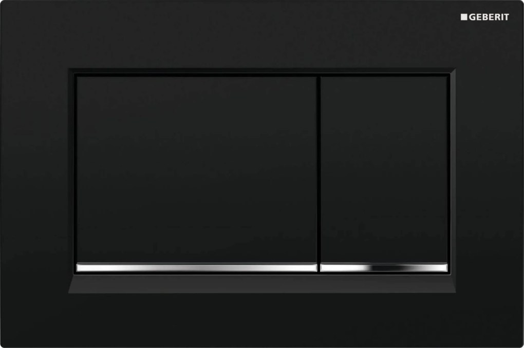 Geberit Sigma 10 (ex Sigma 30) bedieningspaneel glans zwart/chroom voor Sigma reservoirs 8cm (UP720) en 12cm (UP320)