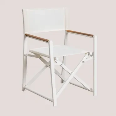 Pakket Van 2 Jordana Opvouwbare Tuinregisseursstoelen Gardenia Wit - Sklum