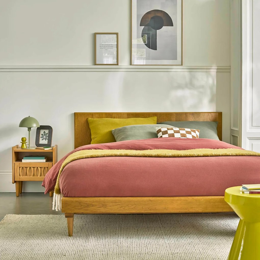 Vintage bed met lattenbodem Quilda