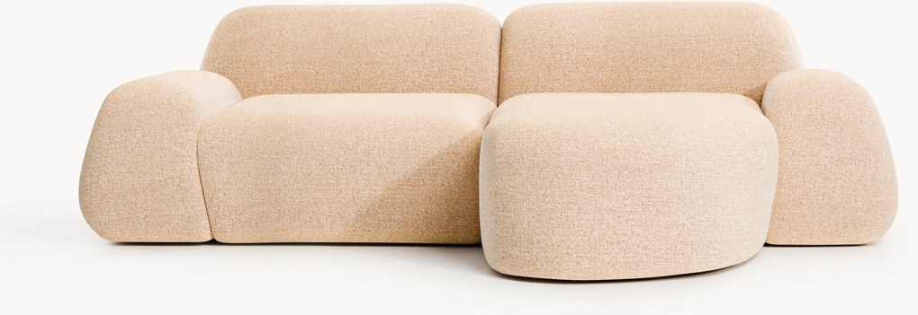 Modulaire bouclé hoekbank Wolke (3-zits)