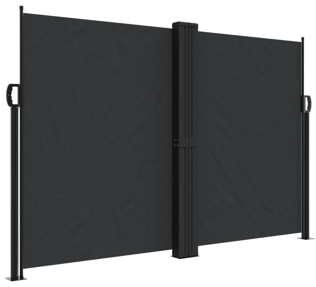 vidaXL Tuinscherm uittrekbaar 160x1200 cm zwart
