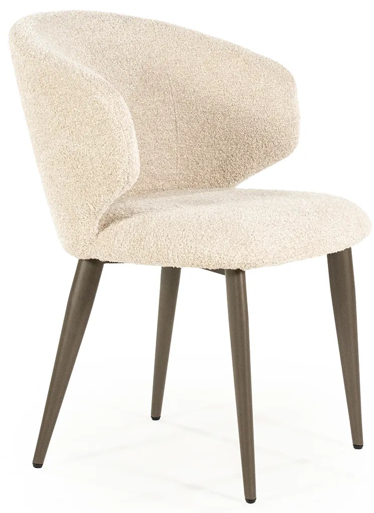 Eleonora Mateo Bruin Potige Eetstoel Beige