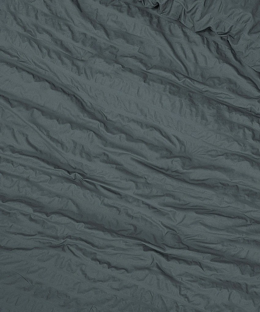 Dekbedovertrek Seersucker Deluxe - 100% katoensatijn - 140x200/220 - antraciet