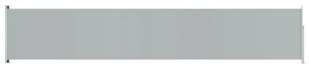 vidaXL Tuinscherm uittrekbaar 117x600 cm grijs