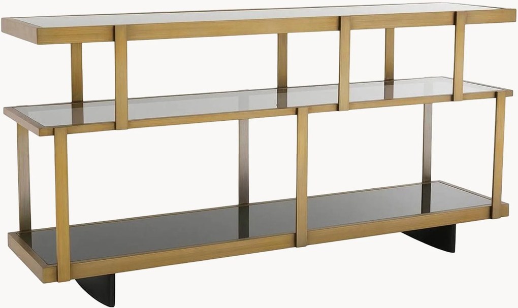 Metalen dressoir Nesto met glazen planken