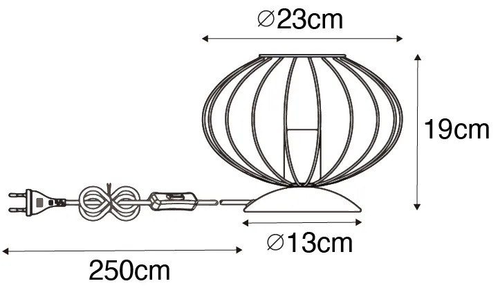 Industriële tafellamp zwart - Margarita Design E27 rond Binnenverlichting Lamp