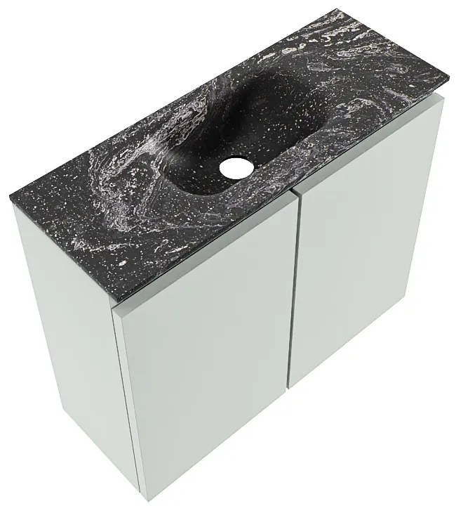 Mondiaz Ture DLux toiletmeubel 60cm greey met wastafel lava midden zonder kraangat