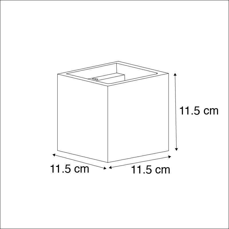 Industrile wandlamp beton met lichteffect - Box Industriele / Industrie / Industrial G9 vierkant Binnenverlichting Lamp