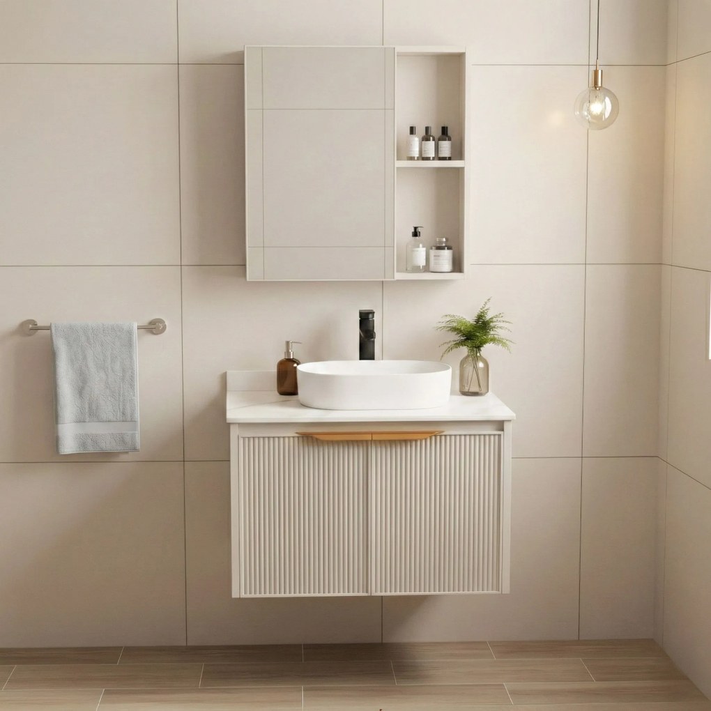 Badmeubelset met wastafelblad Marti 60cm Beige