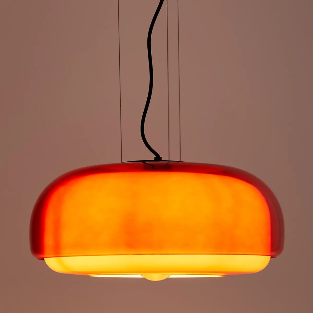 Hanglamp in gekleurd glasØ45 cm, Kinoko