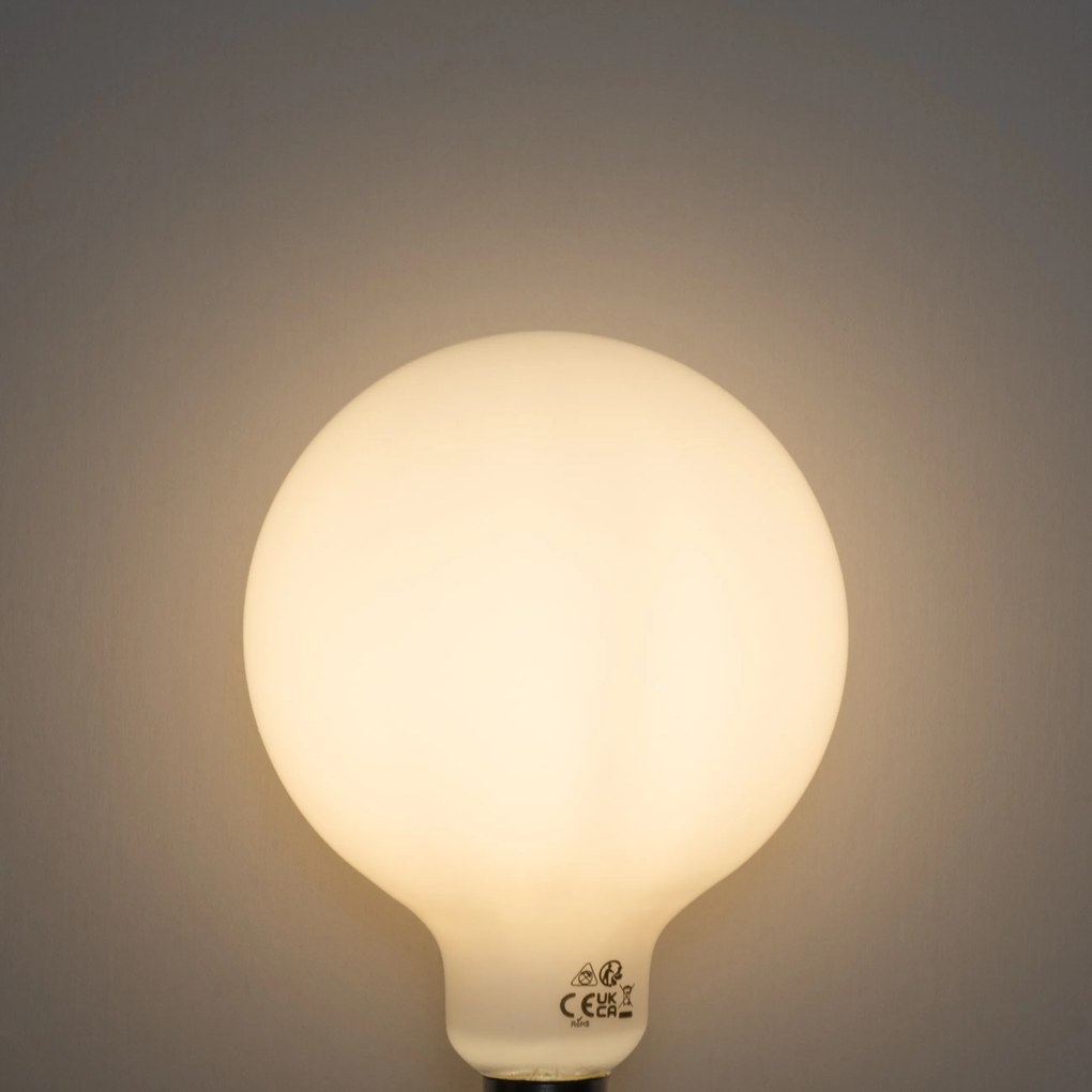 Set van 5 E27 dimbare LED lampen opaal G125 5W 450 lm 3000K