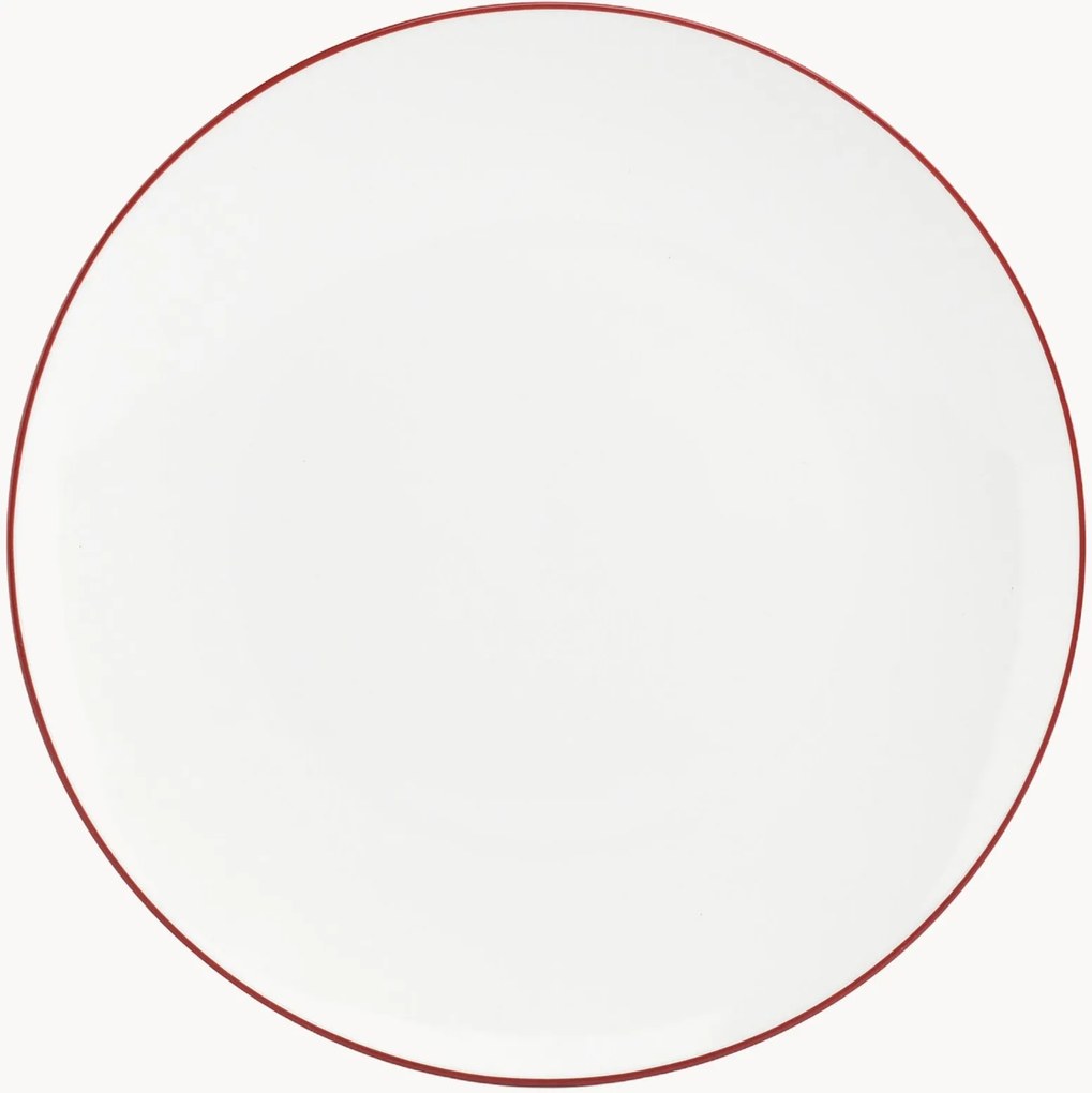 Porseleinen dinerborden Basic White, 6-delig