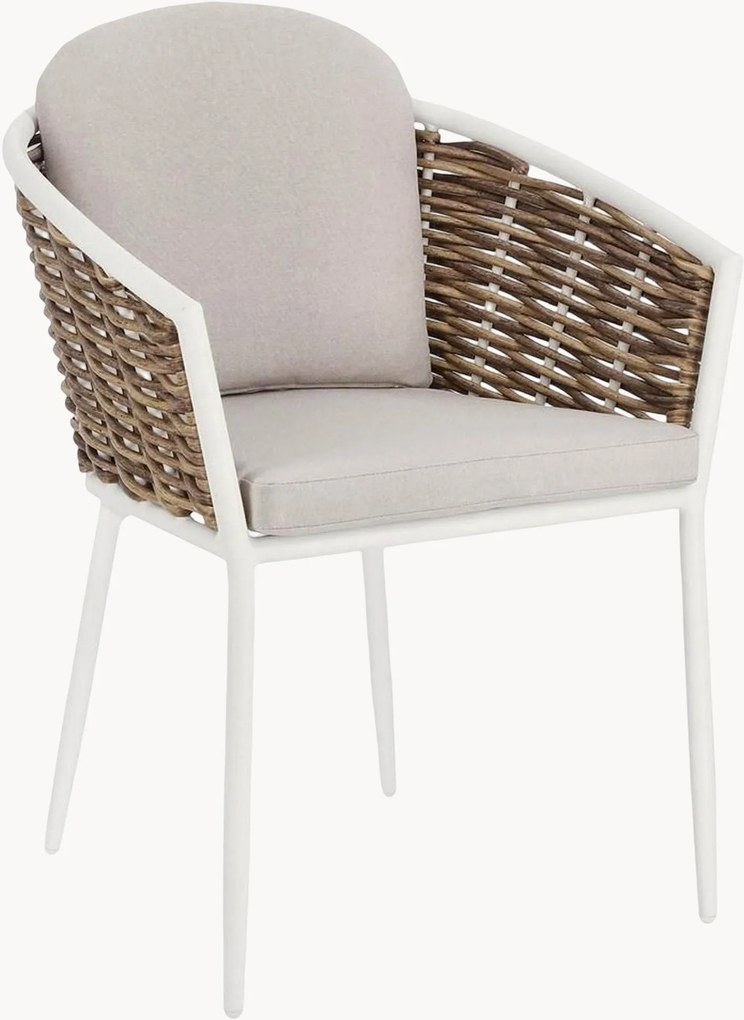 Stapelbare tuinstoelen Maribela met armleuning, 4-delig