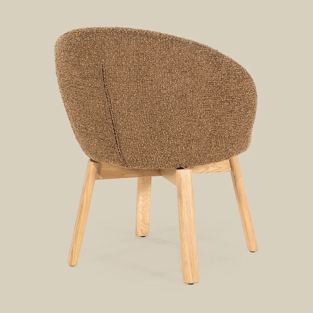Eetstoel Hout Frame Bruin